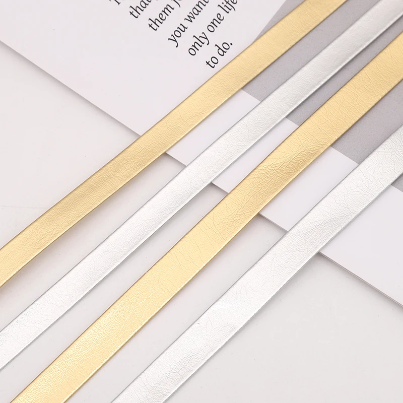 

5m/bag PU Shiny Leather Bag Edge Strip DIY Sewing Weaving Handmade Crafts Clothing Pillowcases Curtains Home Decoration Products