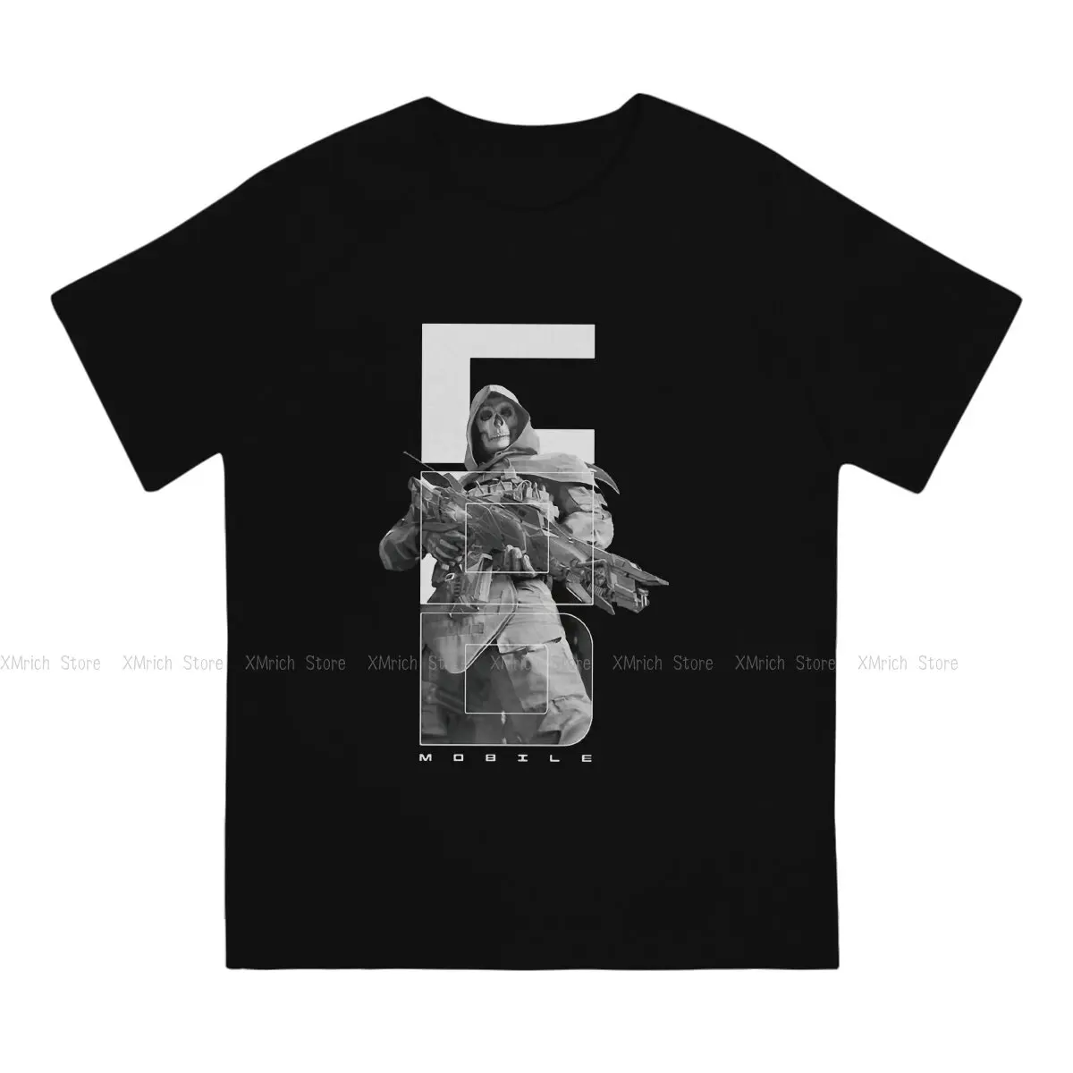 Ghost Azrael Futuristic Art Man's TShirt Call Of Duty Modern Warfare II O Neck Short Sleeve  T Shirt Top Quality Birthday Gifts