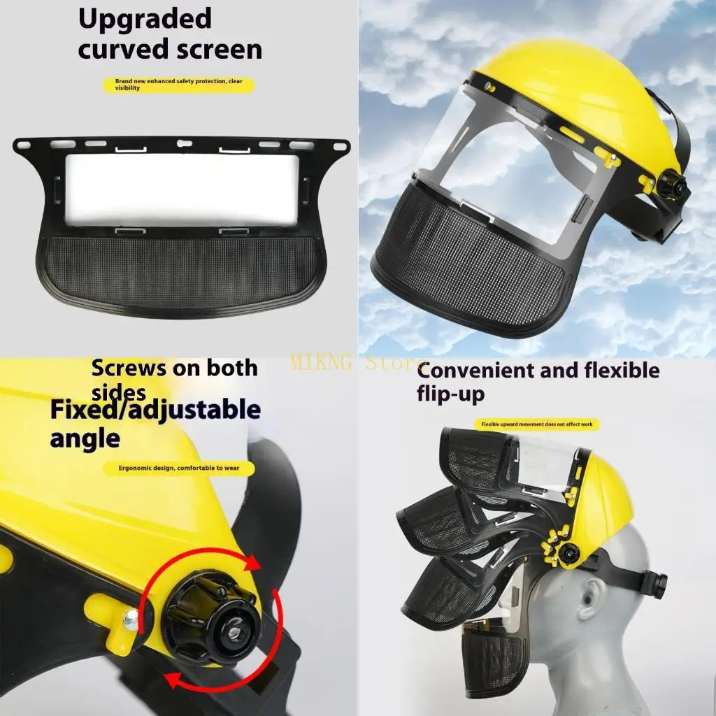 完全なカバレッジ保護フェイスマスク衝撃に対する透明なシールド抵抗調節可能なヘッドギア安全ヘルメットハットベストセール