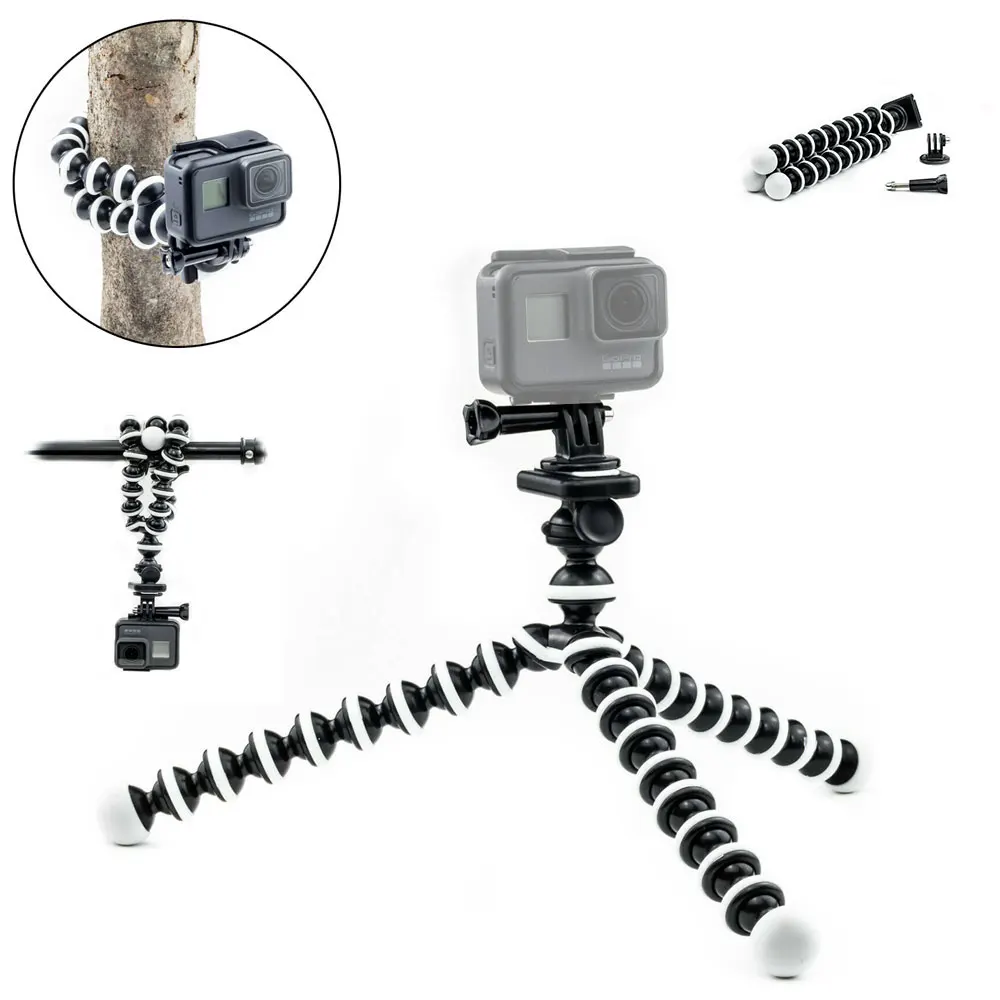 Гибкий штатив-Трипод Octopus Gorillapod для GoPro Hero 10 9 8 7 6 5 4 3