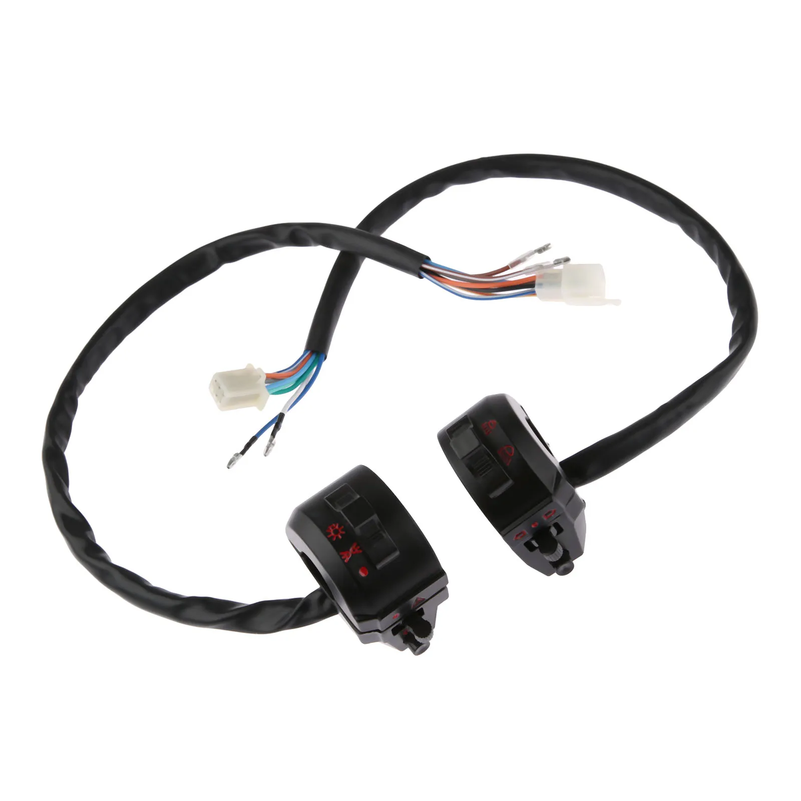 2PCS Motorcycle Left/Right Side Control Switch Fit 7/8