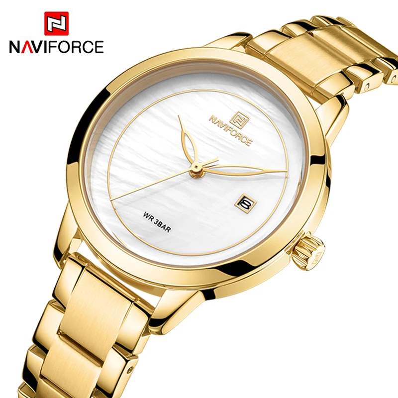 NAVIFORCE Casual Sport Watches For Women Fashion Simple Quartz Waterproof Wristwatch Ladies Bracelet Girl Clock Relogio Feminino