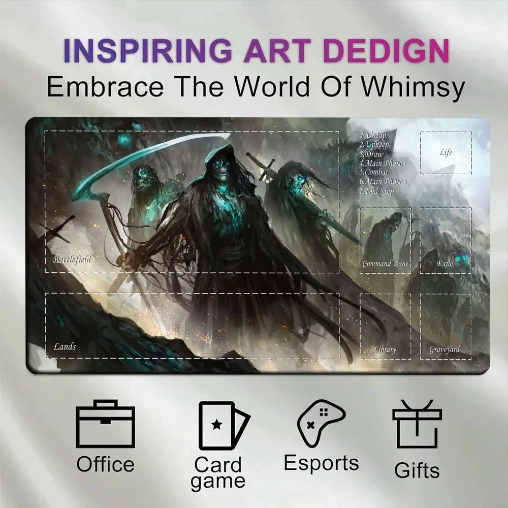 

Skull Mouse Pad Fantasy-themed For MTG TCG gaming playmat game play mat Duel pads Beginner Card Battles Commander Gaming 14*24in