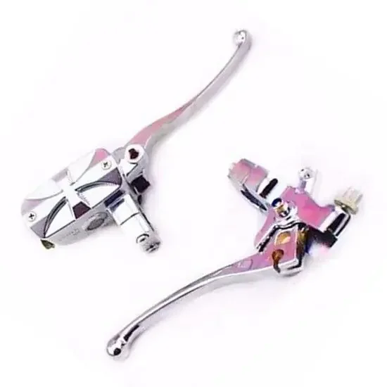 

Chrome 1" Cross Brake Clutch Lever For Harley Kawasaki Cafe Rat Motorbike VT VTX