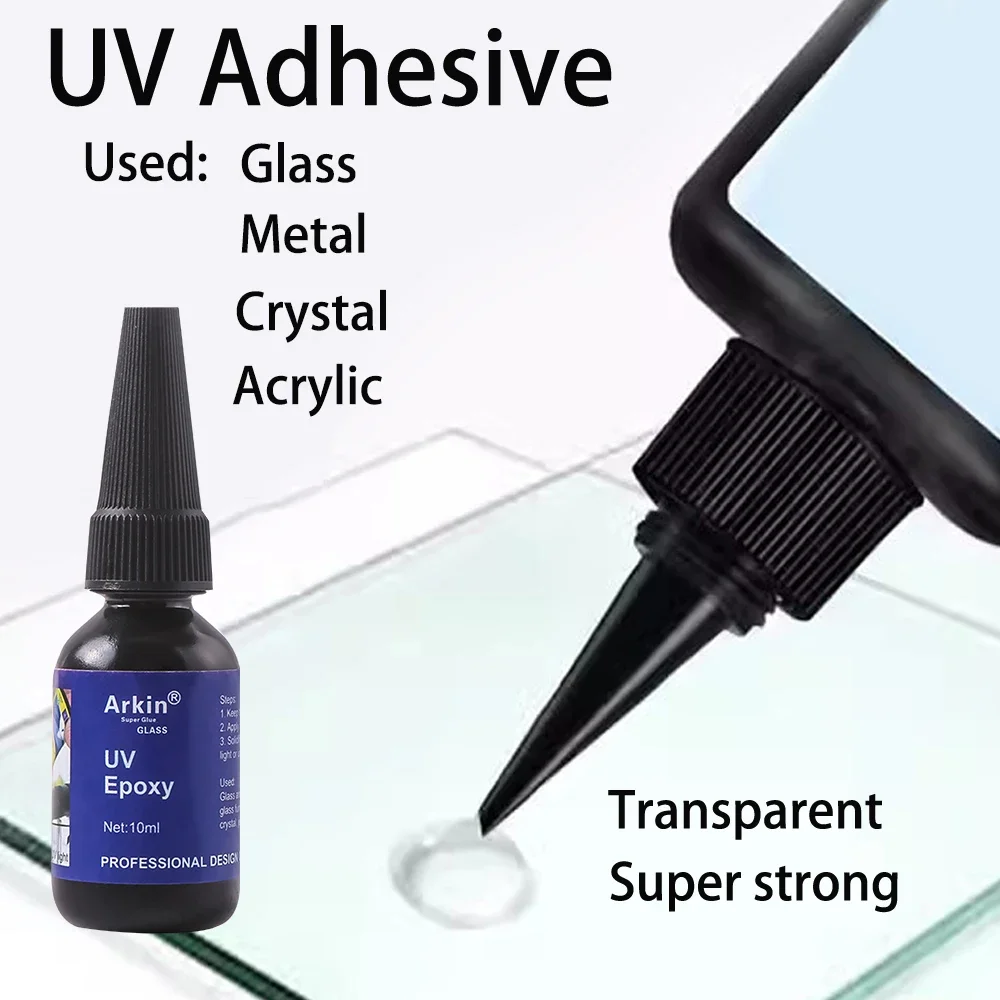 Pegamento UV transparente superfuerte, adhesivo epoxi para gafas, grietas de Metal, plástico, acrílico, diamantes de imitación, joyería, reparación de Fix de pesca