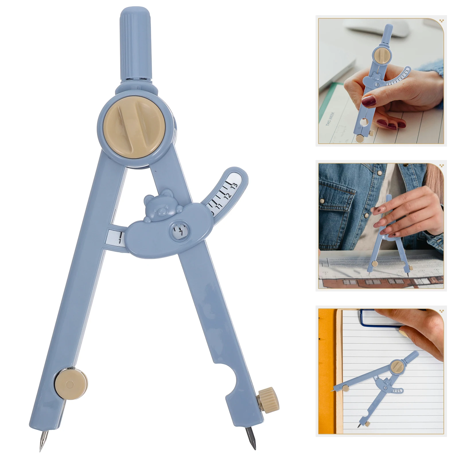 

Multifunctional Compasses for Examination Carpenter Circle Math Tool Plastic Circles Drawing Student Use