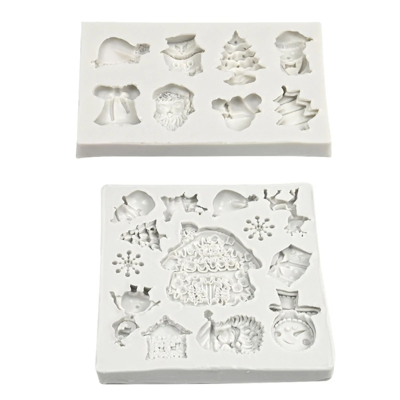 

5 Pack Kitchen Silicone Molds Chocolate Making Molds Christmas Series Kitchen Baking Tool Silicone Texture for Candy
