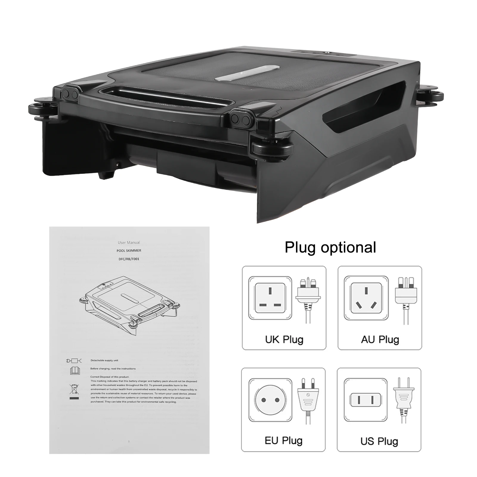 Solar Powered Cordless Robotic Pool Cleaner with Dual Charging 2 Cleaning Modes Auto Obstacle Avoidance and Escape Function