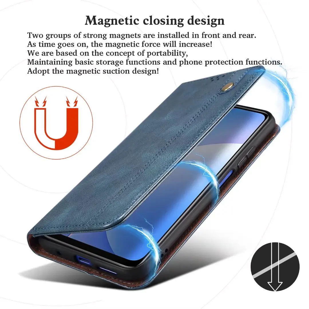 Retro Magnetic Flip Phone Case for OnePlus Nord 2T 11R 10Pro N200 5G Google 7Pro Moto E40 Nothing phone1 Bracket Cover