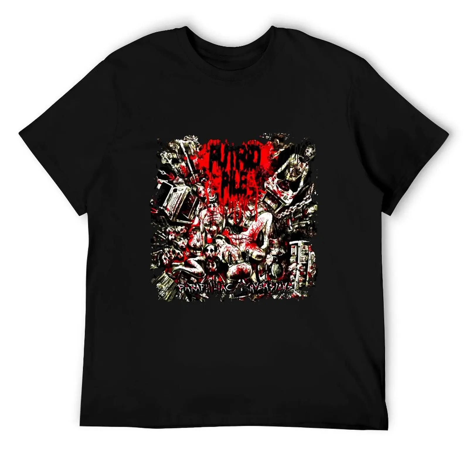 

Grindcore Band Putrid Pile Sticker T-Shirt man t shirt designer t shirts for man cotton funny T-Shirt