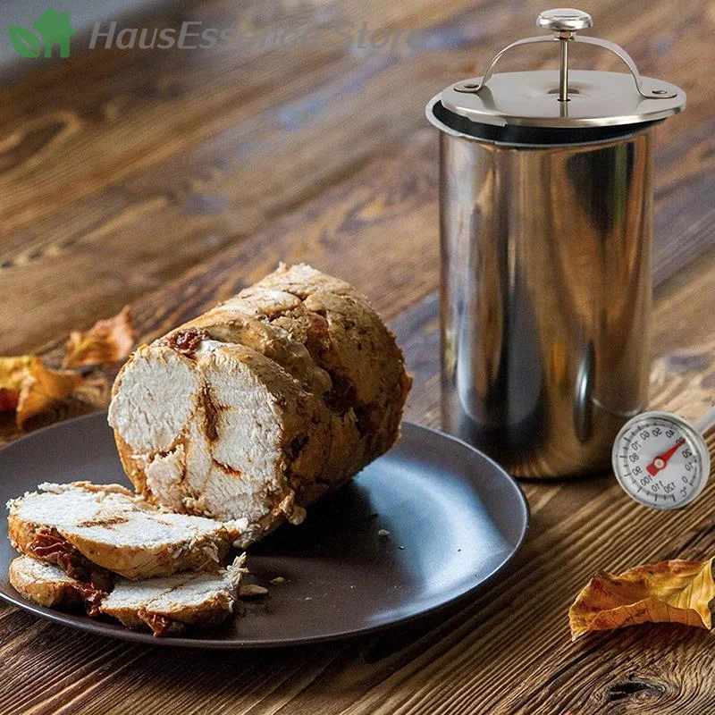 ※Ham Maker Stainless Steel Meat Press Cooker Deli Meat Press Mold With For Pork Poultry Cooking Kitchen Accessories