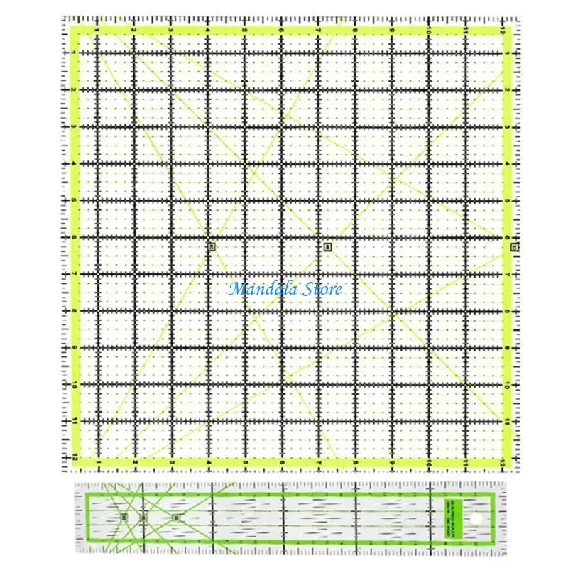 

U2JC Patchwork Ruler Multifunctional Acrylic Quilting Ruler Fabric Cutting Ruler