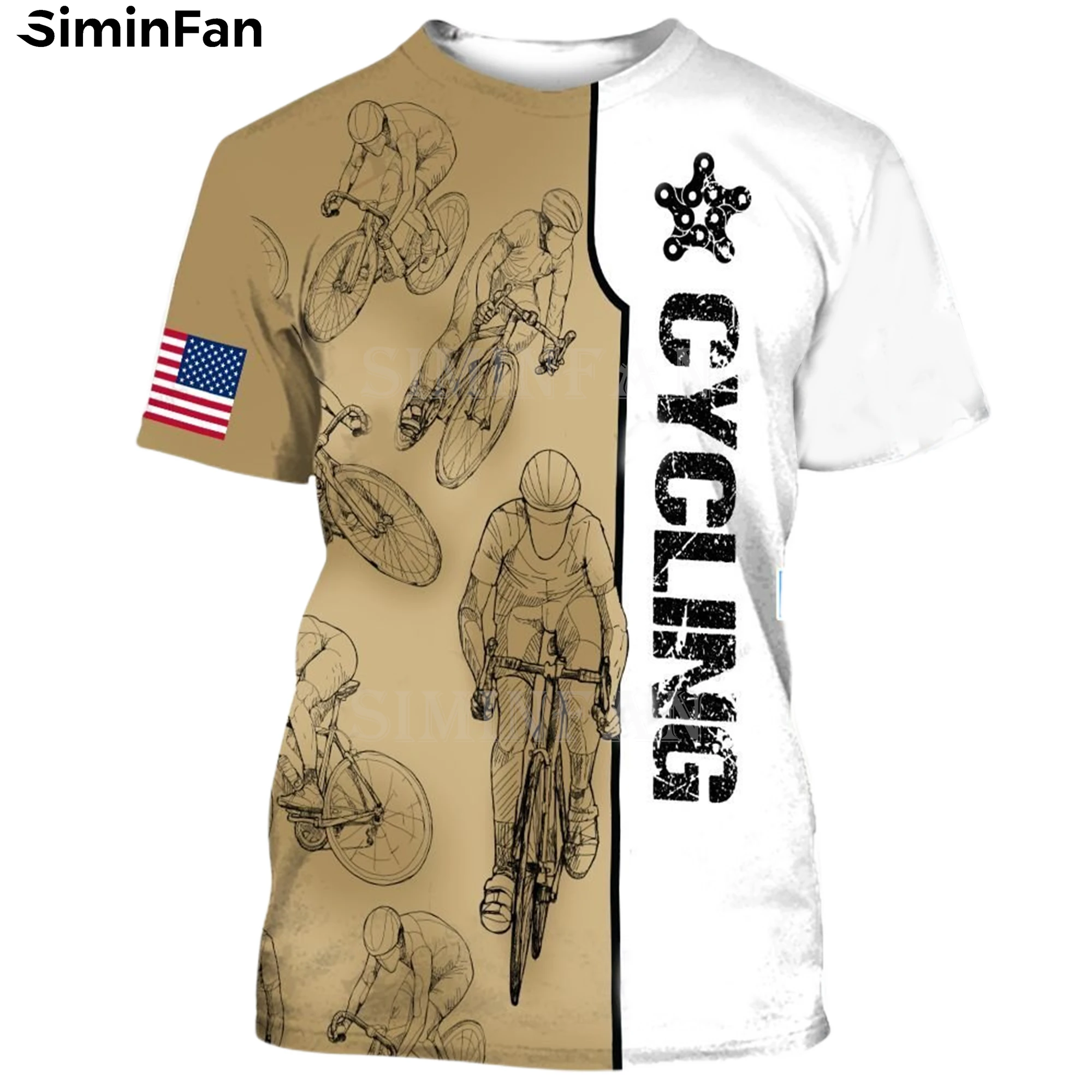 

MOUNTAIN BIKING 3D Printed Mens Black White T-Shirts Summer New Fashion Tees Tops Casual Shirt Unisex Women Harajuku Streetwear