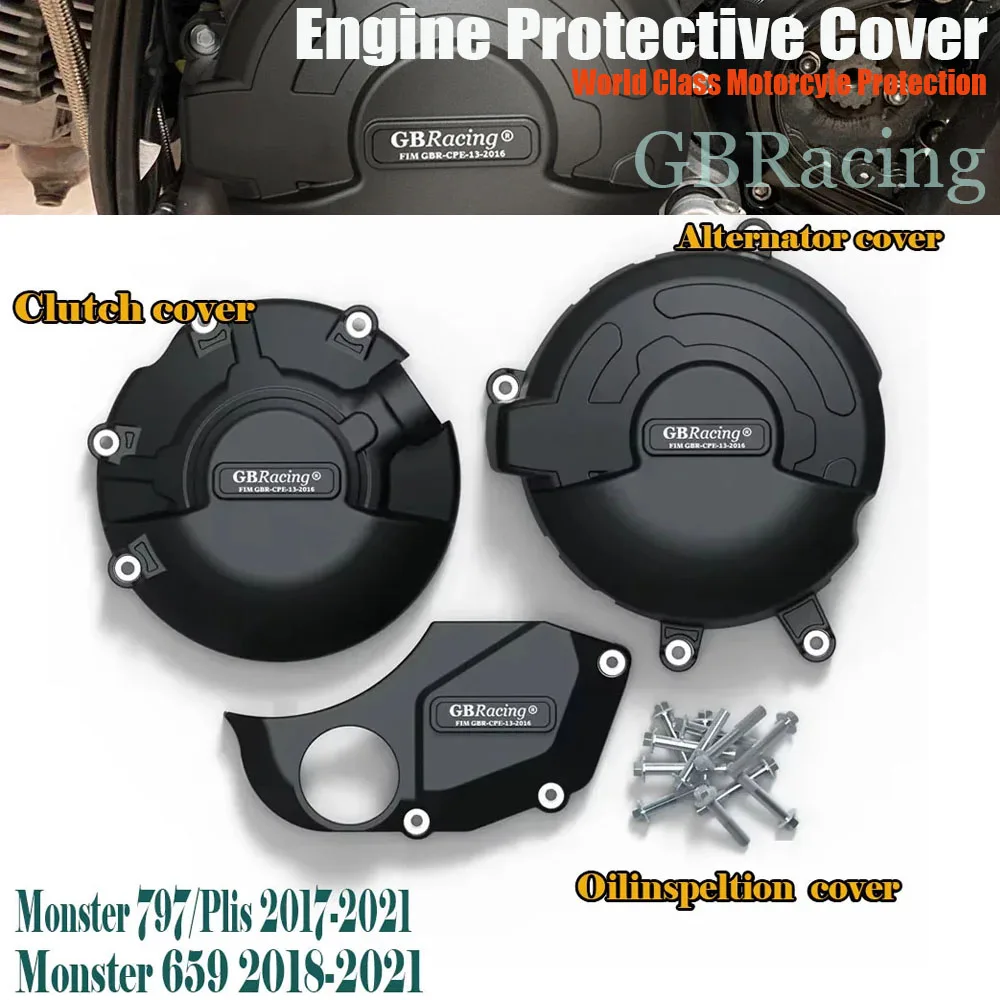 

Motorcycle GBRacing Engine Cover Protection for Ducati Monster 659 797 / Plus 2018-2021 Fall prevention