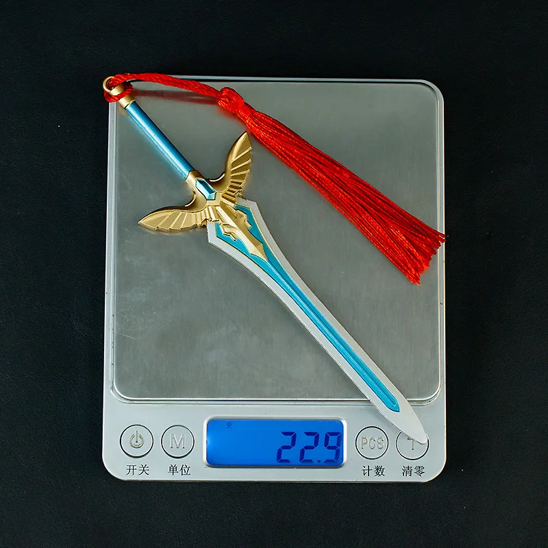 Figurine de dessin animé sabre, 15cm, artisanat en métal, accessoires de collection, décoration de bureau, ornements, cadeaux d'anniversaire, jouets