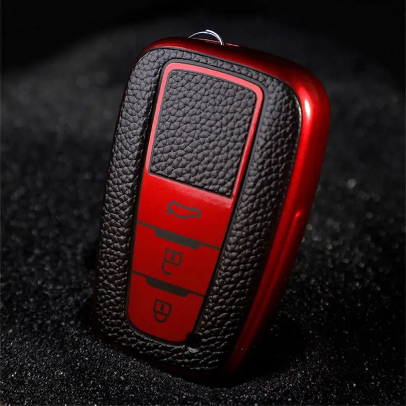 سيارة ذكية 2 زر مفتاح حافظة غطاء حقيبة المفاتيح ل أفالون كامري RAV4 بريوس CHR C-HR كورولا لاند كروزر برادو