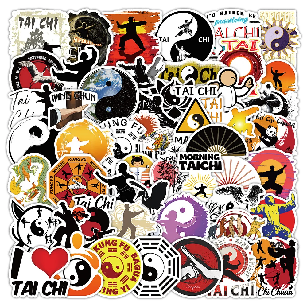 

54PCS Tai Chi Culture Graffiti Sticker Cartoon Creative Personality Decoration Skateboard Motorcycle Helmet Waterproof Decal