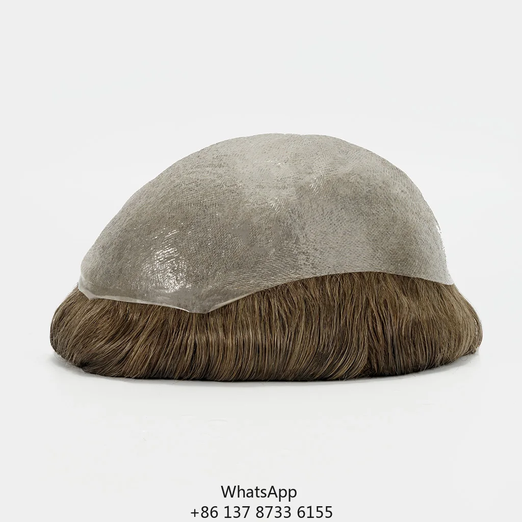 

Ультратонкая кожа высшего класса, 0,03 мм, волосы с V-образной петлей по всей поверхности, легкие человеческие волосы, замена парика