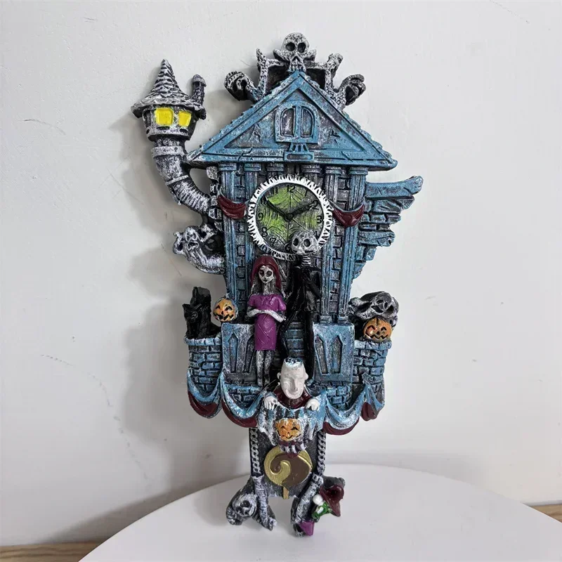 

Clock Pendant Toys Decoration The Nightmare Before Christmas Disney Anime Action Figure Desktop Ornaments Collectible Present
