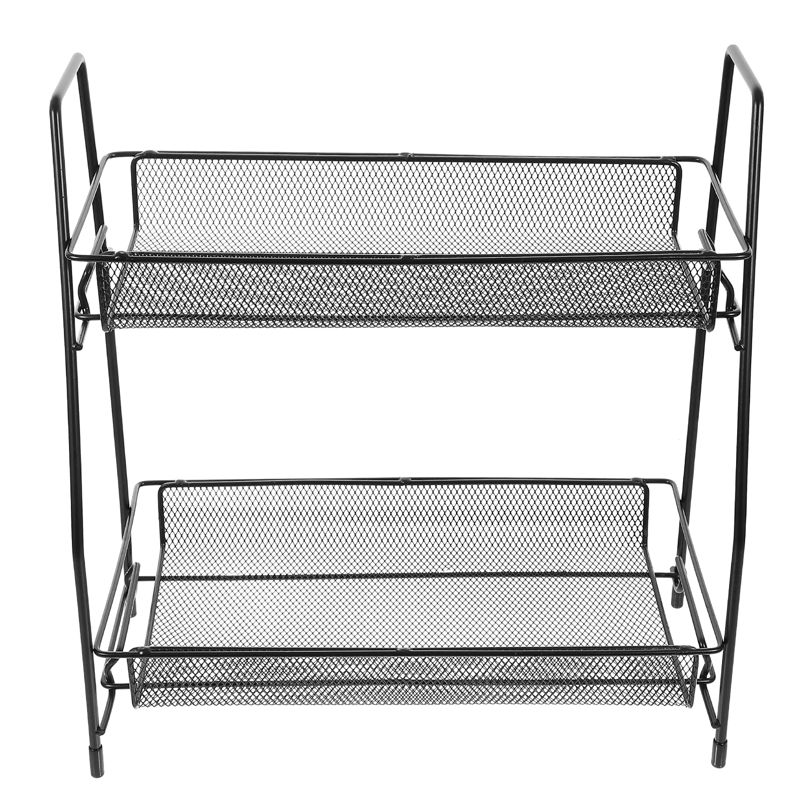 

Iron Countertop Double layer Spice Rack Kitchen Seasoning ganizer Bottle Holder Storage Shelf Home Storage Tool