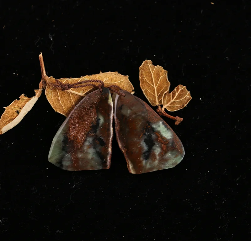 B&F Chrysoprase Earring Beads for Jewelry Making, Handmade Natural stones beads, Stones for jewelry Making Supplies