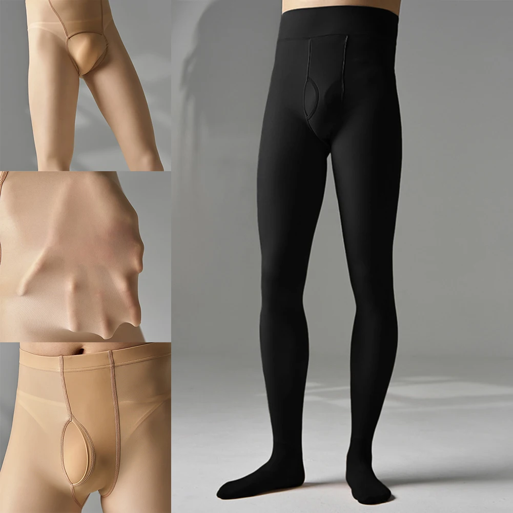 Mens Thermal Trousers Tight Underwear Pantyhose Fleece Stockings Waterlight Anti Hook Mercerized Artifact Winter Warm Long Johns