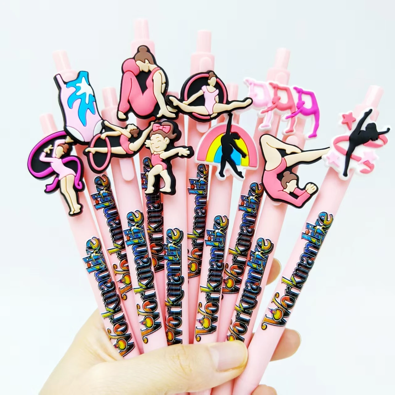 

5 шт./11 шт., гимнастическая тема, пастер, светло-розовая серия, школьные подарки, канцелярские принадлежности, офисная практичная шариковая ручка