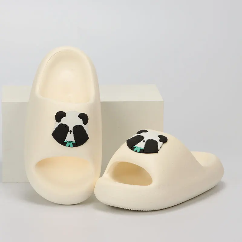 

New Summer Women Panda Slippers Thick Platform Bathroom Home Slides Woman Indoor Outdoor Anti Slip Beach Flip Flops Female