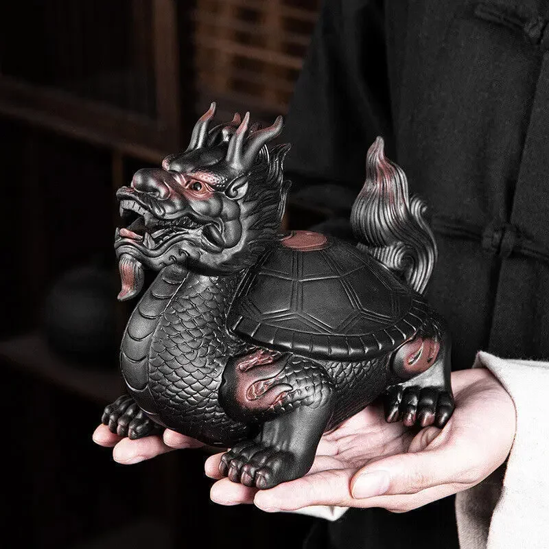 full handmade carved artware wealhty mascot business gift yixing zisha tea pet