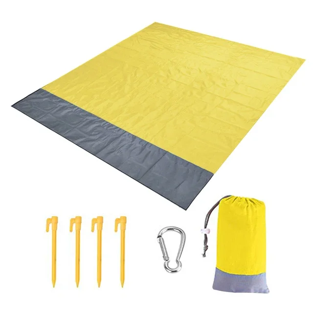 2x2,1 m Wasserdichte Tasche Strand Matte Decke Falten Camping Matratze Tragbare Leichte Matte Outdoor Picknick Matte Sand strand Handtuch