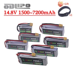 14.8V RC LiPo Battery 4S 1500mAh 2200mAh 2800mAh 3300mAh 4200mAh 5200mAh 7200mAh For RC FPV Drone Quadcopter Racing Car T/XT60