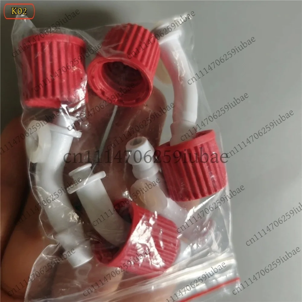LJ_4pcs PBT Threaded Connectors, Lab Glass Joints for Condenser Tube Screw-Top & Suction Bottles, GL14 Standard