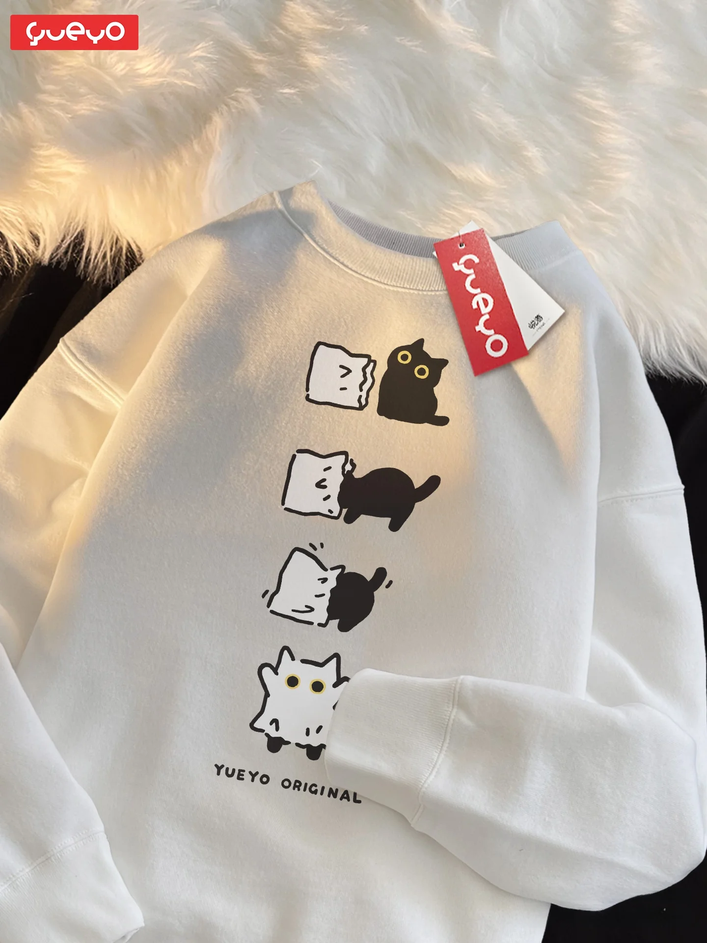 

Yueyo Men's Fce-lined Round-ne Sweatirt loween Print Casual Comfortable Warm Polyester Cotton Blend Hoodie