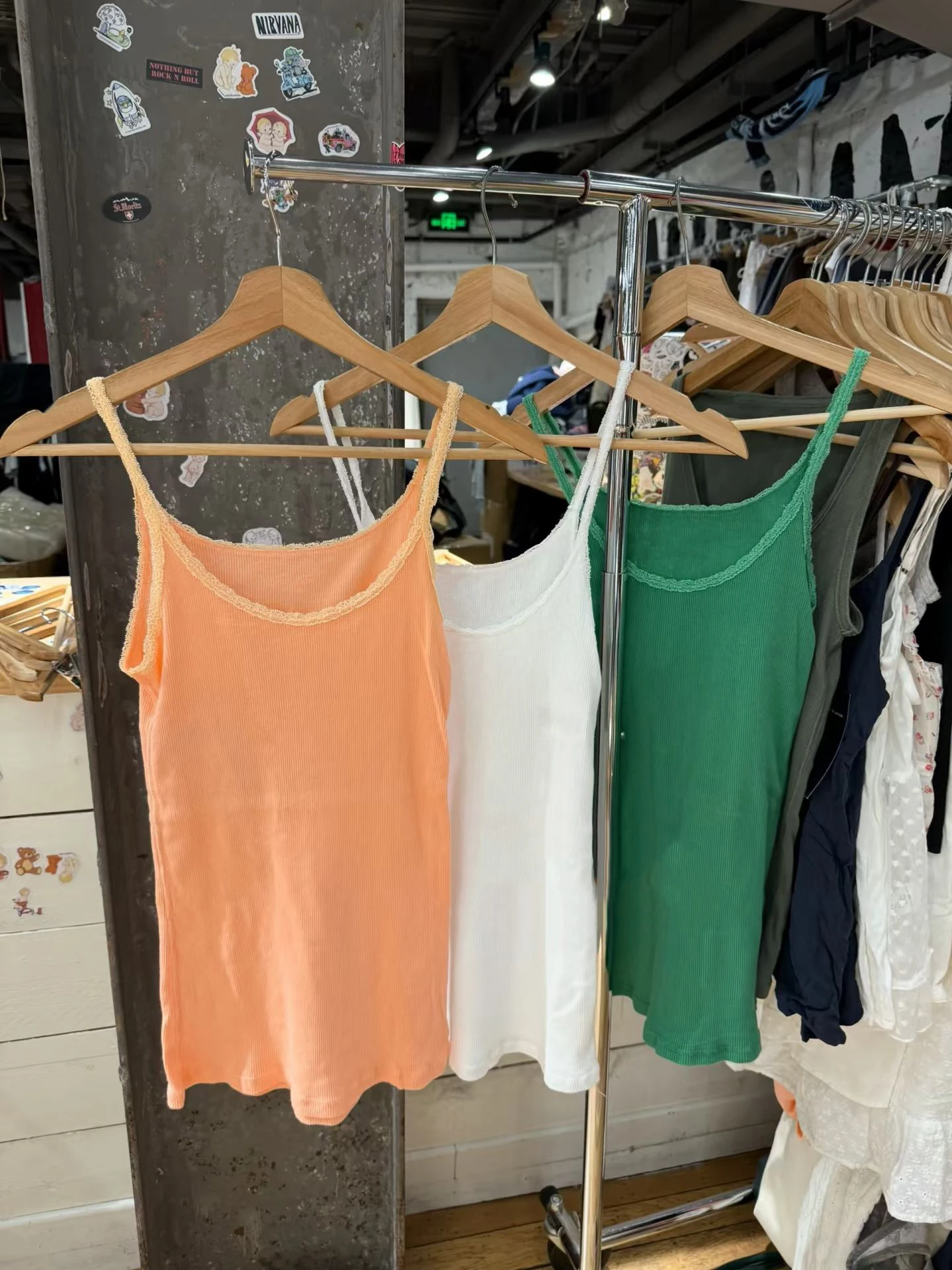 Lace Trim Solid Ribbed Tank Top Woman Summer U Collar Cotton Slim Camisole Female Casual Simple All-match Basic Camis Y2k Tops