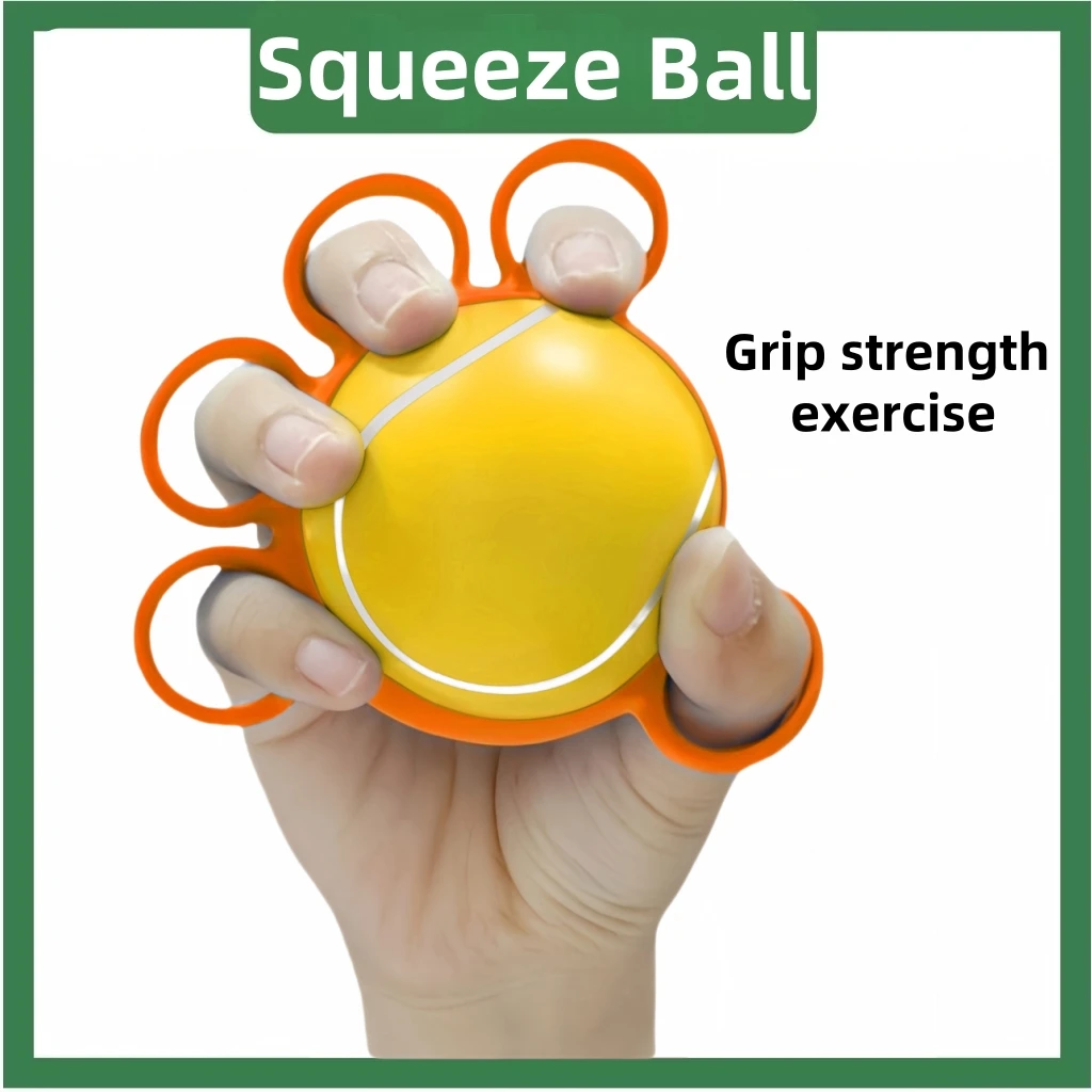5 Finger Grip Exercise Ball Silicone Squeeze Ball Hand Grip Strength Trainer Rehabilitation Ball Stress Relief Fidget Toy for Ha