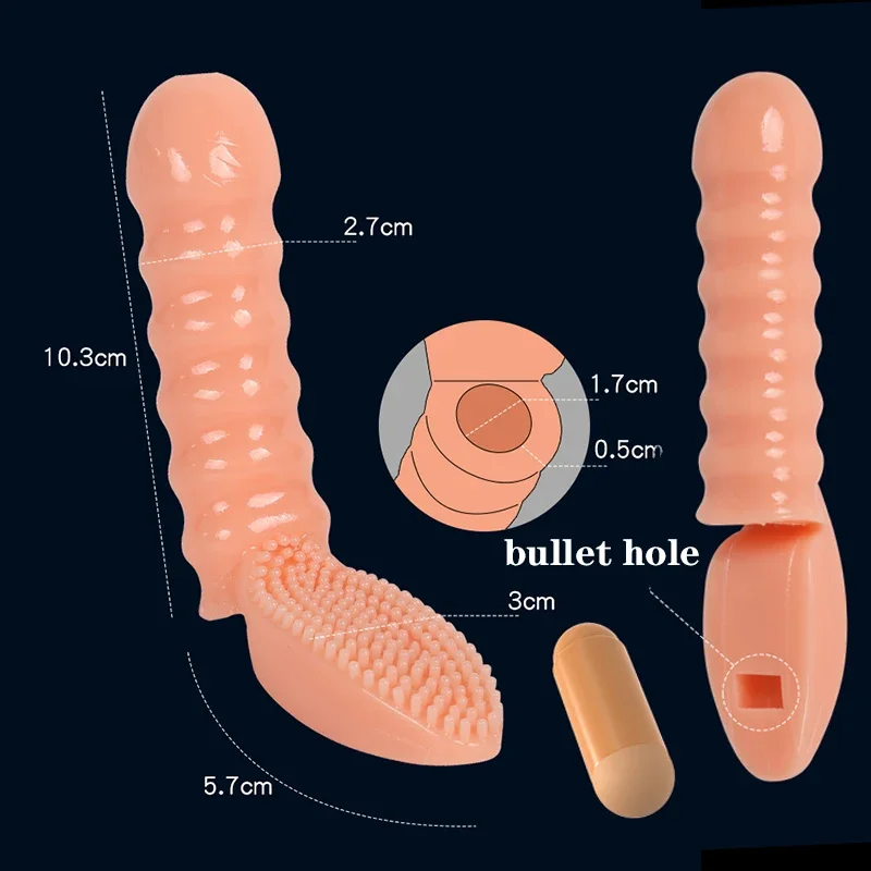 Vibrerende Vinger Manchet Clitoris Stimulatie Condoom Volwassen Seksspeeltjes Voor Vrouw Masturbator Vibrator 18 + Tool Lesbisch Erotisch Product