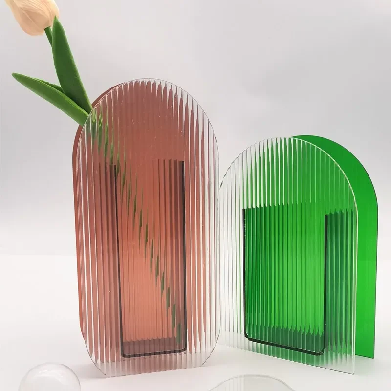 Acrylic Flower Vase Colorful  Modern Contemporary Design Floral Container Decoration For Home Office