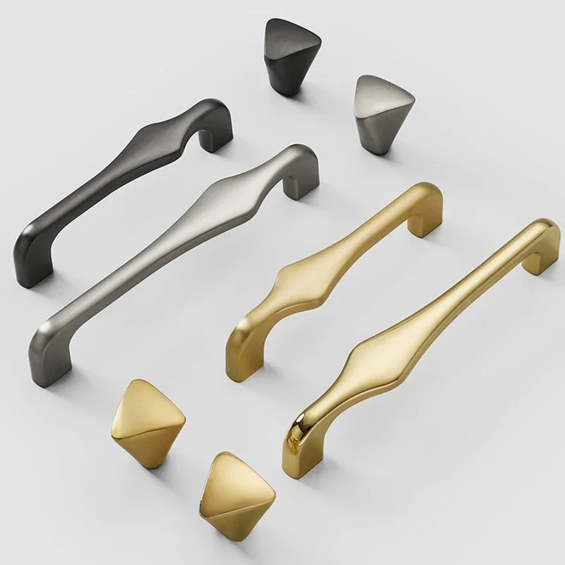 Black Golden Bedroom Cupboard Handle Kitchen Cabinet Storage Wardrobe Door Knob Dressers Furniture Drawer Pulls Bar Handle
