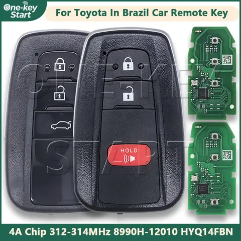 For Toyota Corolla&Corolla Cross In Brazil 2018-2021 Proximity Remote Key 4A Chip 312-314MHz 8990H-12010 HYQ14FBN【ONE-KEY START】