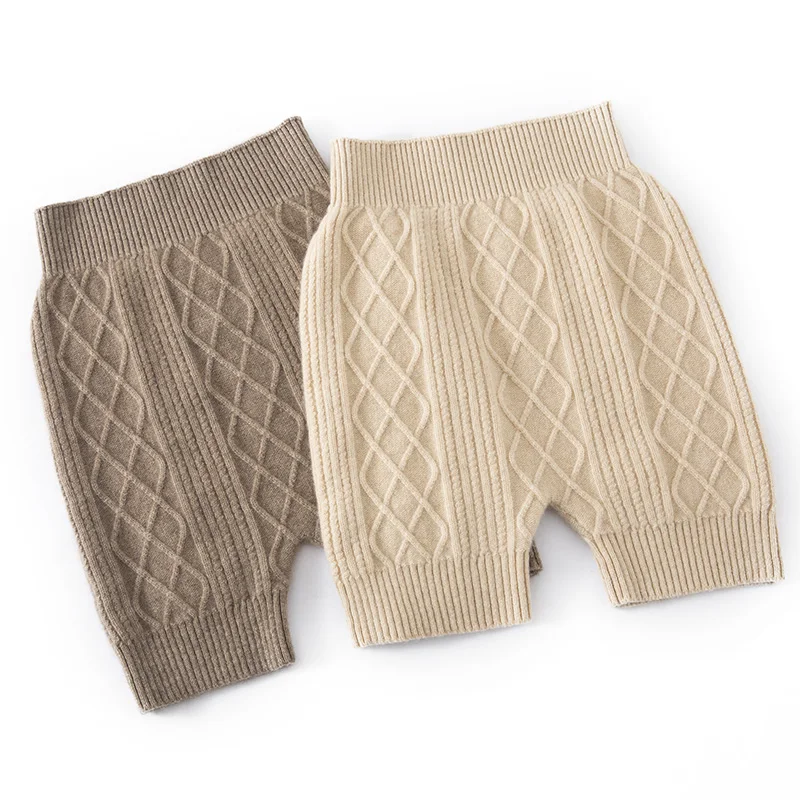 กางเกงขาสั้นฤดูใบไม้ร่วงและฤดูหนาวใหม่สําหรับผู้หญิง, กางเกงแคชเมียร์ถัก, ทันสมัยและลําลอง, กางเกงกอดสะโพกหนา jacquard