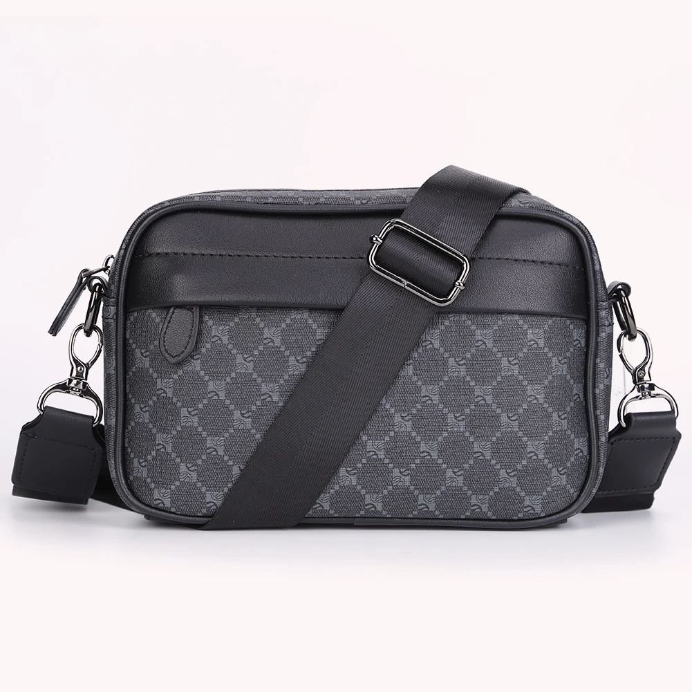 Casual Business Purse Handbag Classic Pattern Shoulder Messenger Bag Small Square Plaid Designer for Travel Work Male Sling Bags