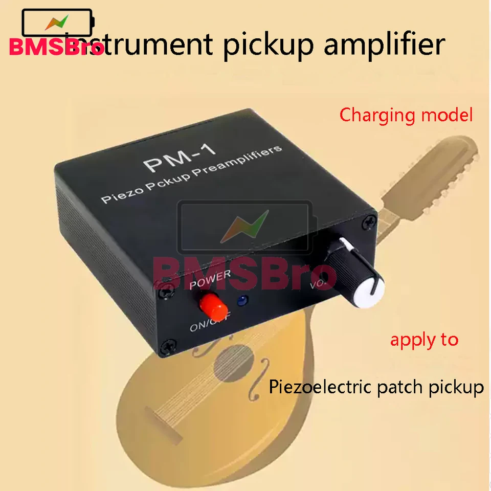 Préampli Auditif Piezo Pickup Pour Guitare Et Violon - Réglages Précis Et Batterie Rechargeable