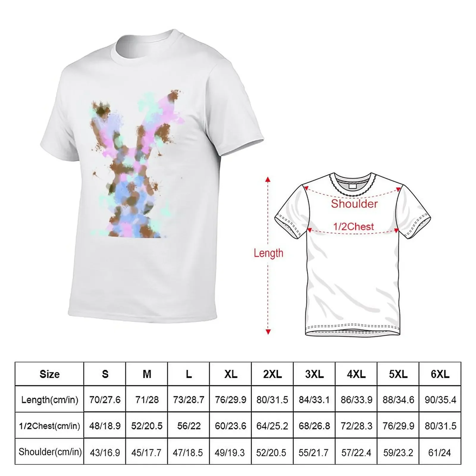 Splatter Rabbit T-Shirt vintage anime shirt quick-drying summer tops Men's t-shirts