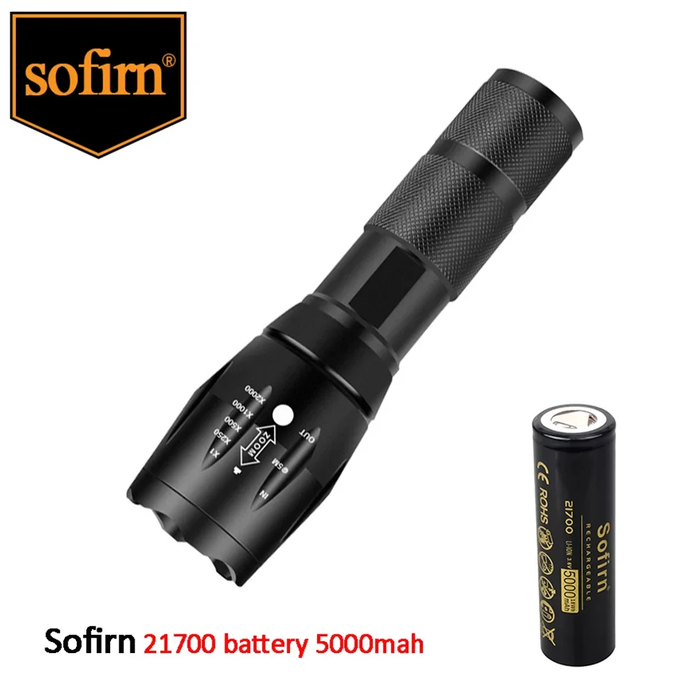 Imagem -01 - Bateria de Lítio Sofirn Capacidade Reall Cabeça Chata 3.7v 48a Descarga 10c hd Cell 21700 5000mah bateria de litio sofirn capacidade reall cabeca chata 37v 48a descarga 10c hd cell 21700 5000mah 01