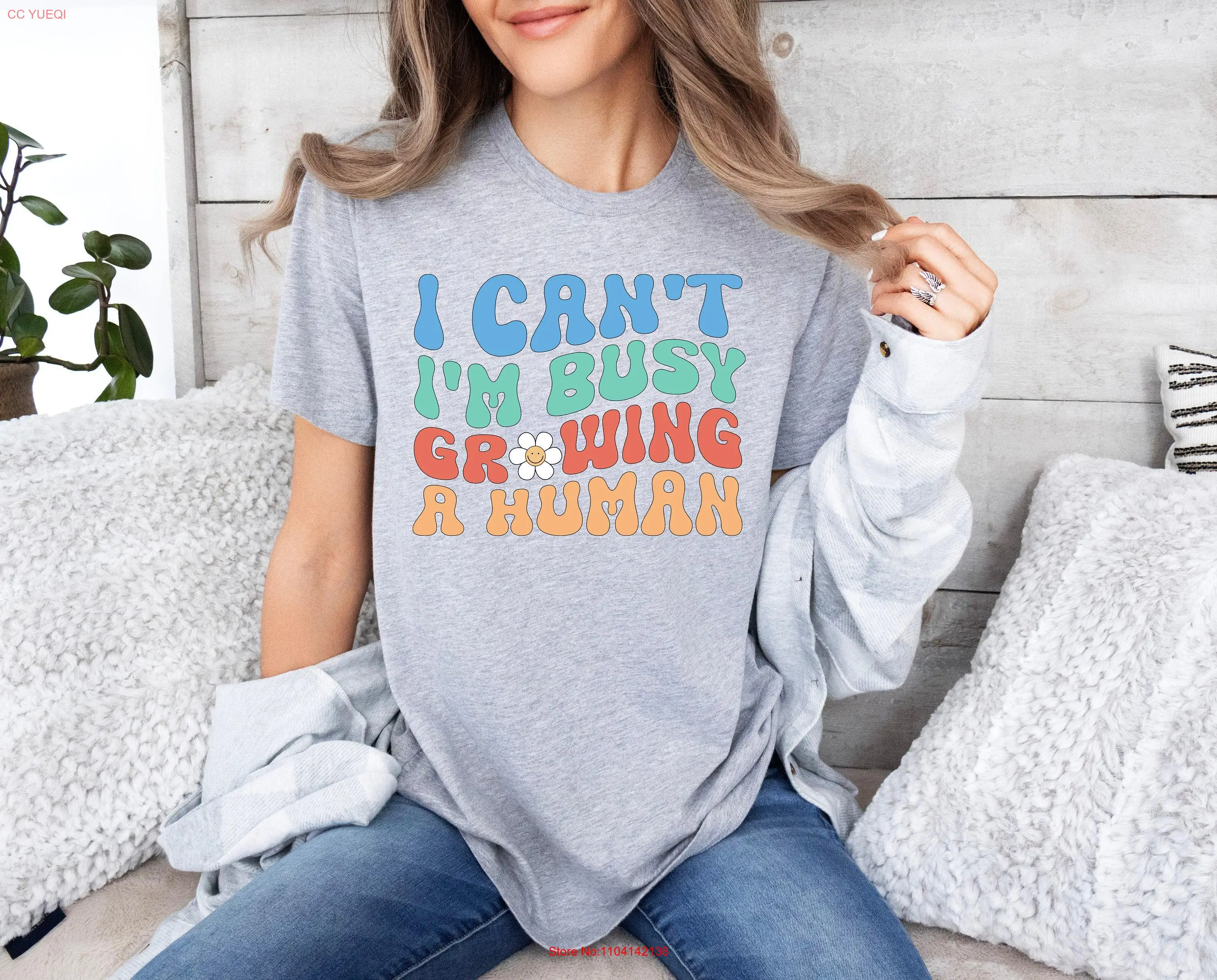 

Забавная футболка для беременных, я не могу занять, растущая человеческую маму, чтобы быть новое объявление, детский душ для беременных