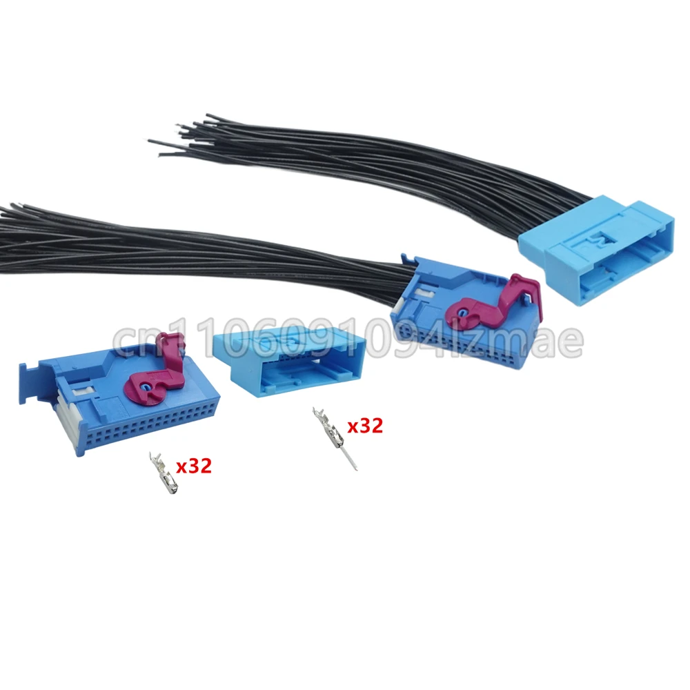 

32-контактный разъем переменного тока в сборе, автомобильный разъем для приборов, автомобильный разъем 1719057-2 1719058-2 8L0972977D 1J0972977D