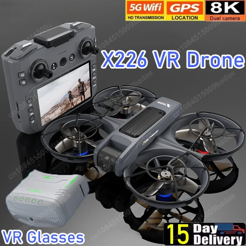

X226 VR Drones 8K Profession HD Wide Angle Camera WiFi FPV RC Helicopter Large Screen Foldable Quadcopter NEW Drone