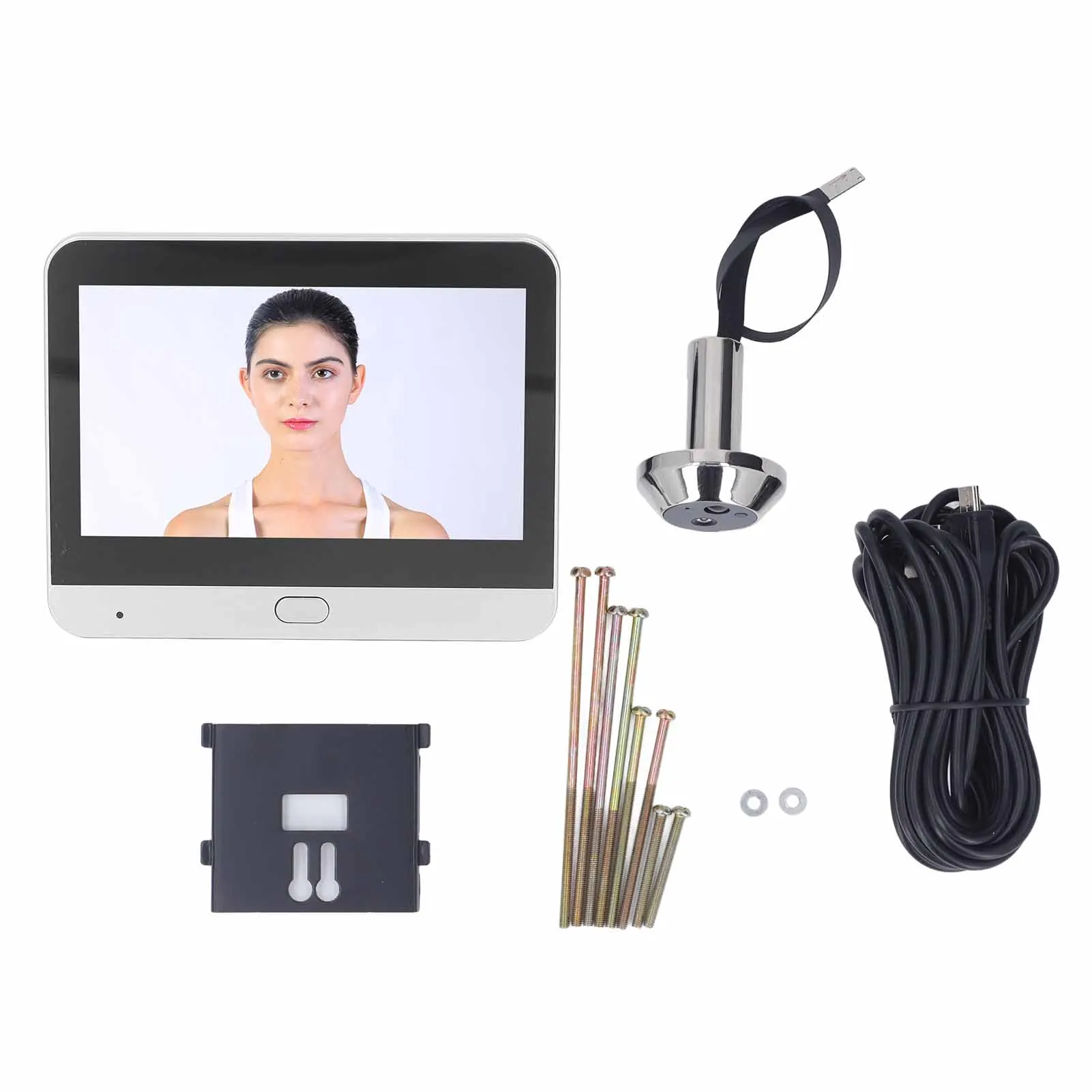 Digital Door Camera 120 Degree Wide Angle Digital Peephole Viewer 1080P Monitor Intercom with 4.3in IPS LCD Monitor for Office