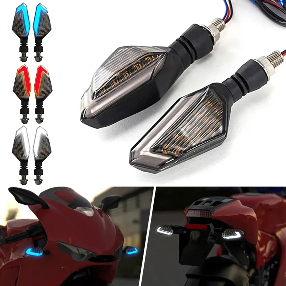 Motorcycle Turn Signals Lights Refit Punk Skull Shape Weatherproof Lights for Most Kinds of Motorcycles