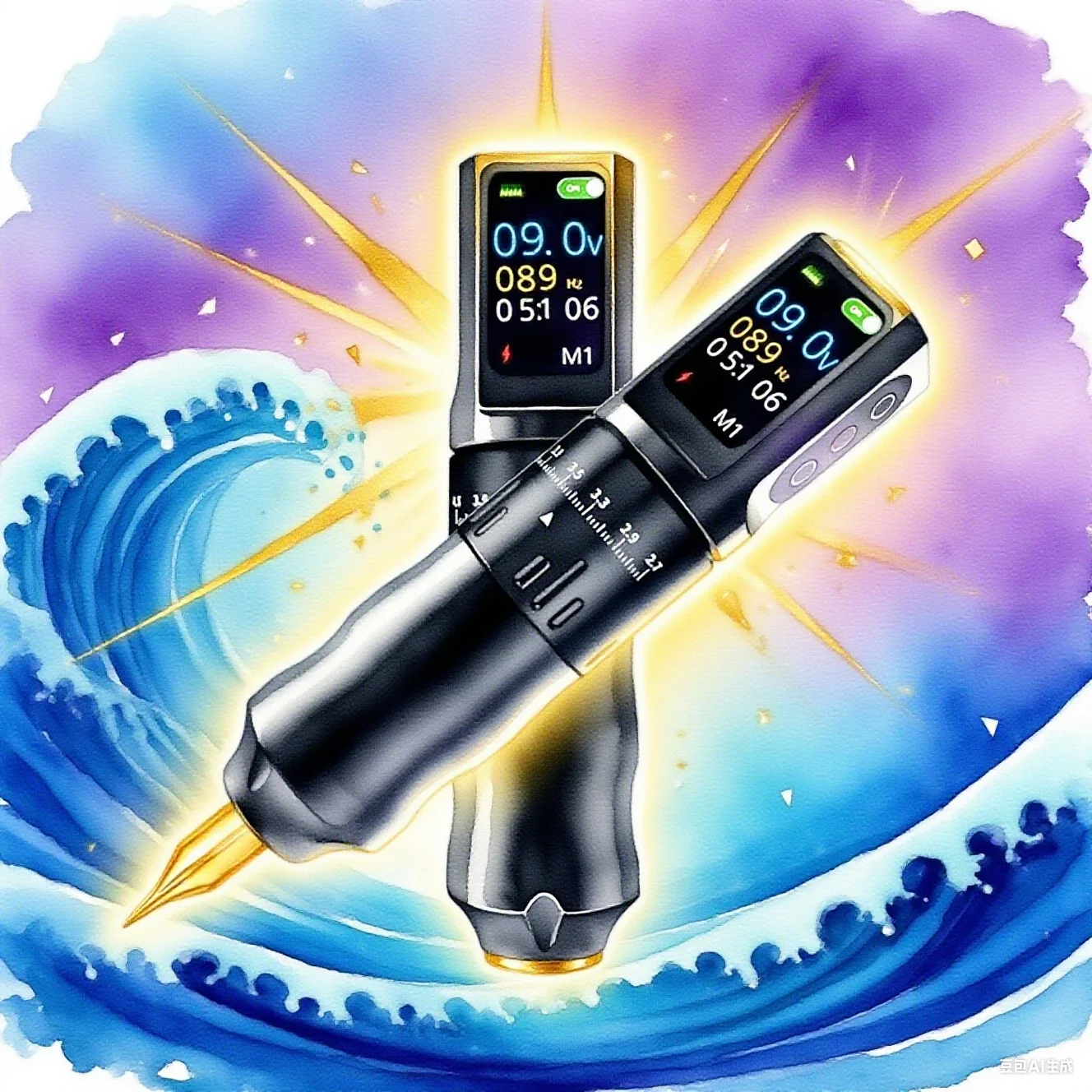 Wireless Rotary Tattoo Pen Kit - 1200mAh Smart Display Machine with 3.5mm Stroke for Tattoo Artists  LED Smart Display Tattoo